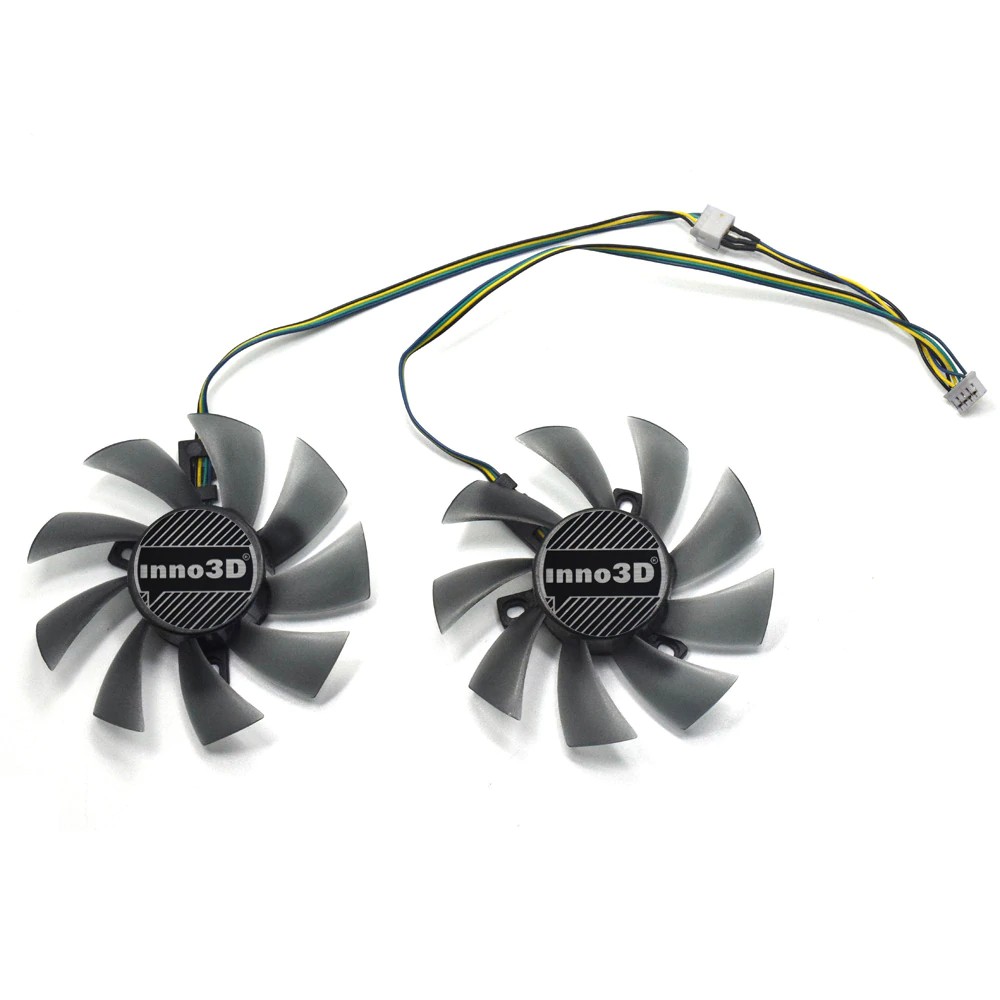 Mới Set 2 Quạt Tản Nhiệt 85mm T129215Su Gtx 1060 Dc 12v 4pin Thay Thế Cho Inno3D Geforce