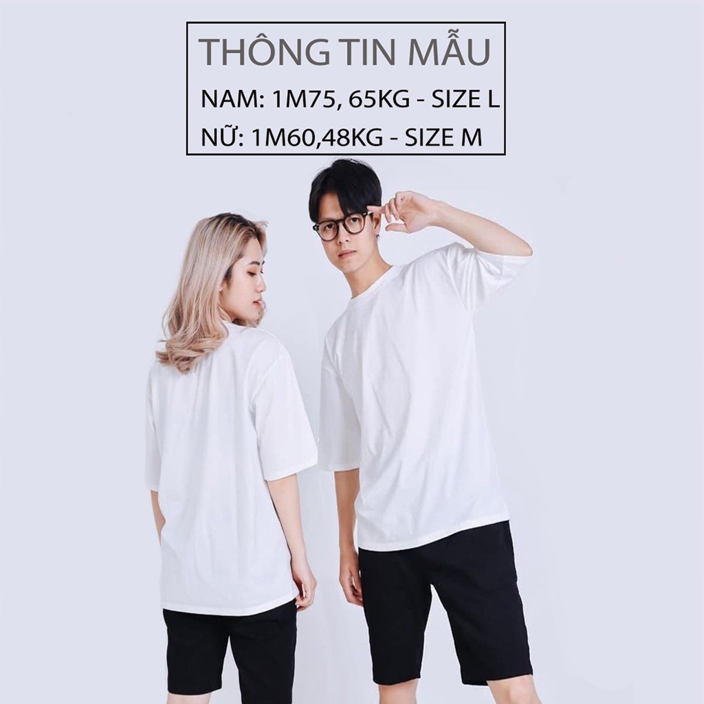 Áo Thun Tay Lỡ Unisex form rộng oversize phông trơn nam nữ basictee phong cách streetwear QTL0 | BigBuy360 - bigbuy360.vn