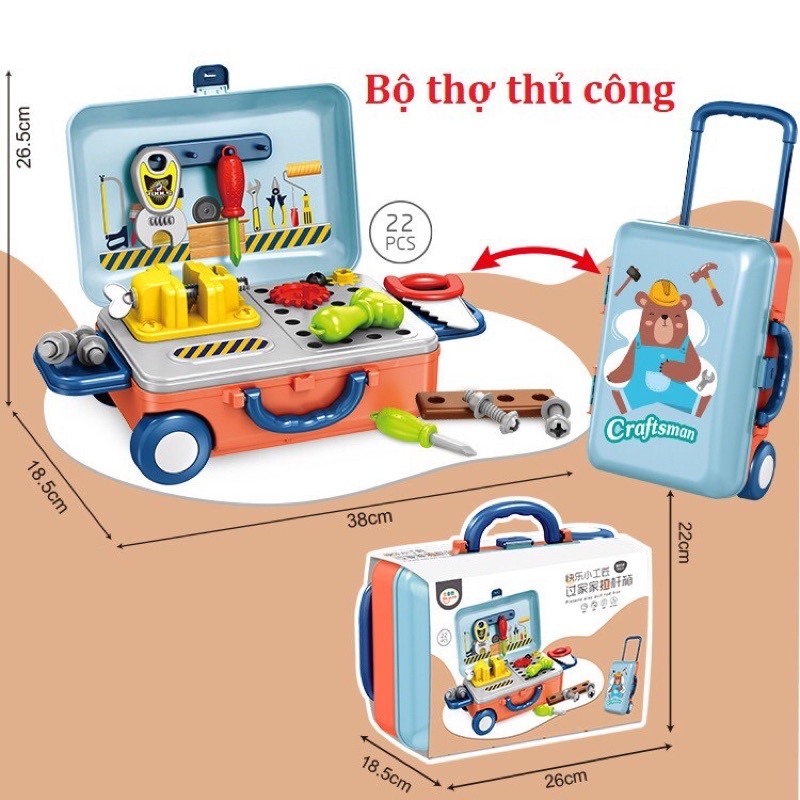 [HÀNG CAO CẤP] Bộ đồ chơi vali kỹ sư 22 chi tiết siêu đẹp cho bé