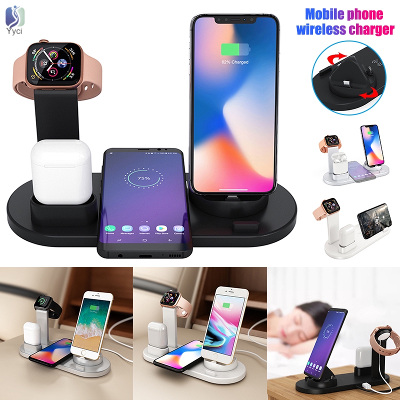 Yy Mobile Phone Wireless Charger Charging 360 Degree Rotation for Smart Watch Earphones @VN