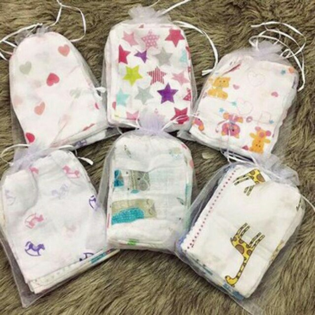 Set 10 Khăn Sữa Sợi Tre Xuất Hàn Cao Cấp