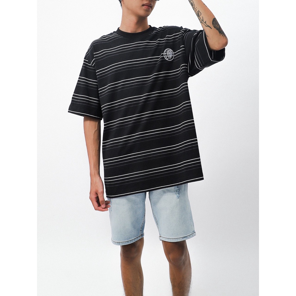 [bigsize] Áo thun cotton sọc ngang siêu độc bigsize nam 130kg