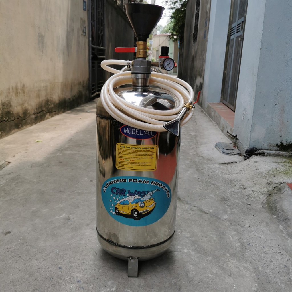 Bình bọt tuyết Inox 40L chất lượng (kèm súng siêu mịn)