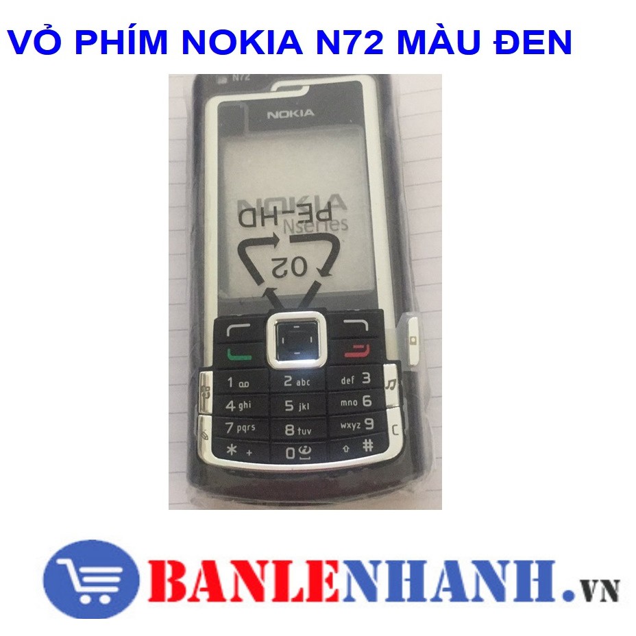 VỎ PHÍM NOKIA N72 MÀU ĐEN