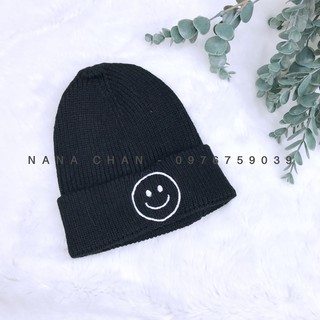 [M021] Mũ len mặt cười mẫu 1 1T-5T