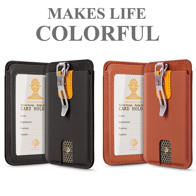 Bao Da Đựng Thẻ ID/Thẻ Tên Gắn Trên Ngực 2022 Có Kẹp Kim Loại Cho Văn Phòng Và Nhà Làm