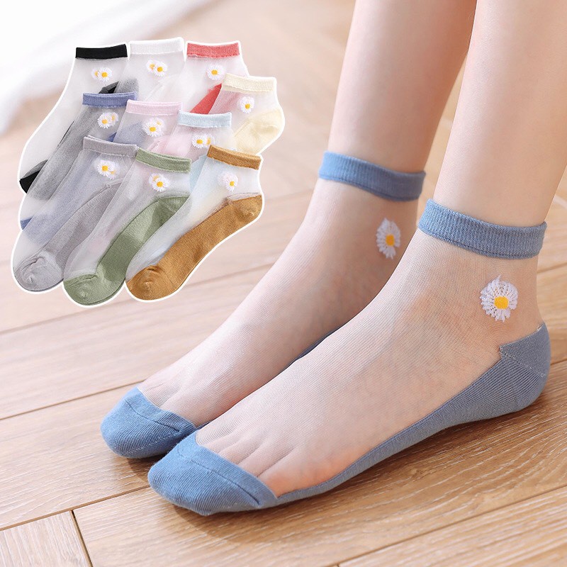 Tất Vớ Nữ Vải Lưới Hoa Cúc 325 Thời Trang Nhiều Màu