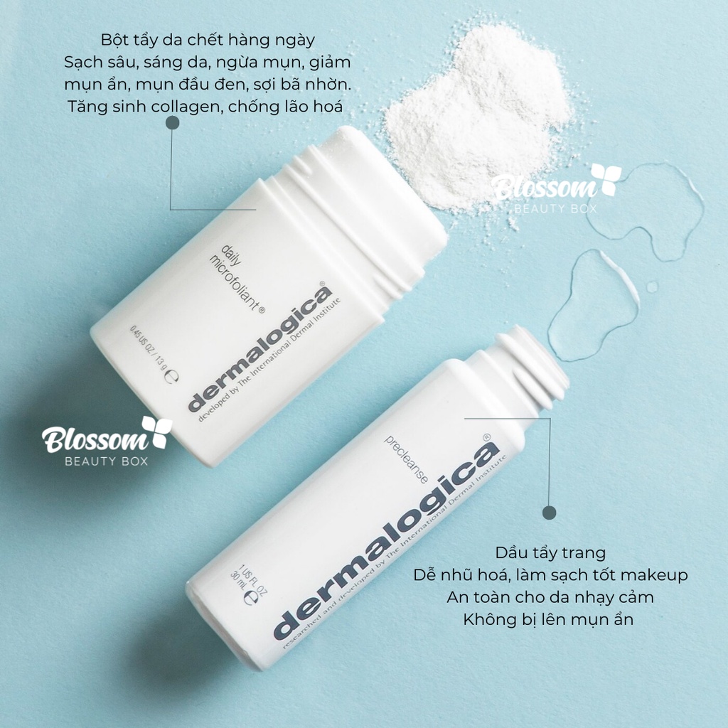 Bột cám gạo Dermalogica tẩy da chết và dầu tẩy trang