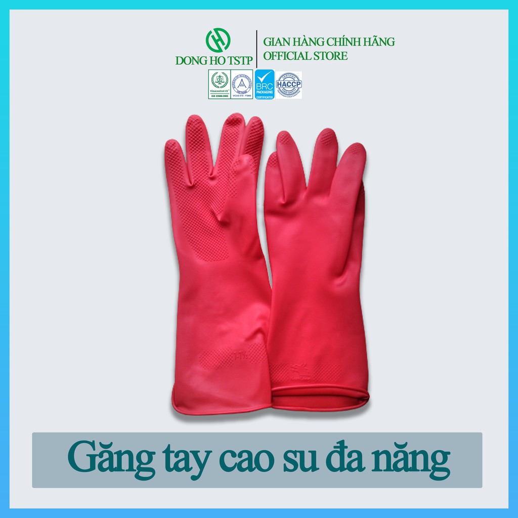 [Túi 10 đôi] Găng tay cao su rửa chén - Găng tay chống khuẩn, nấm mốc, khử mùi Hướng Dương - màu đỏ