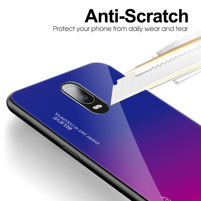 Ốp Điện Thoại Kính Cường Lực Màu Gradient Cho Oppo Reno Z A39 A57 F3 A77 F5 A73 A79 A5 A9 | BigBuy360 - bigbuy360.vn