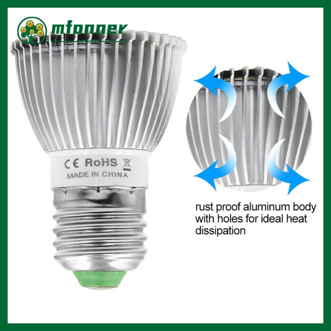 Bóng Đèn Led E27 Bằng Kim Loại Dùng Trồng Cây Trong Nhà
