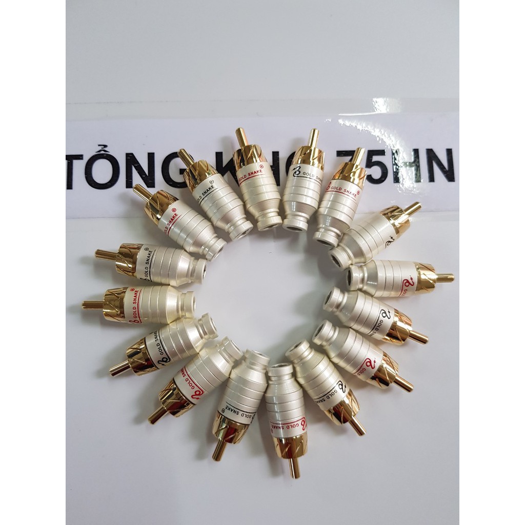 Jack AV Gold Snake - 08 cái | Rắc RCA| Jack Hoa Sen | Jack Bong Sen