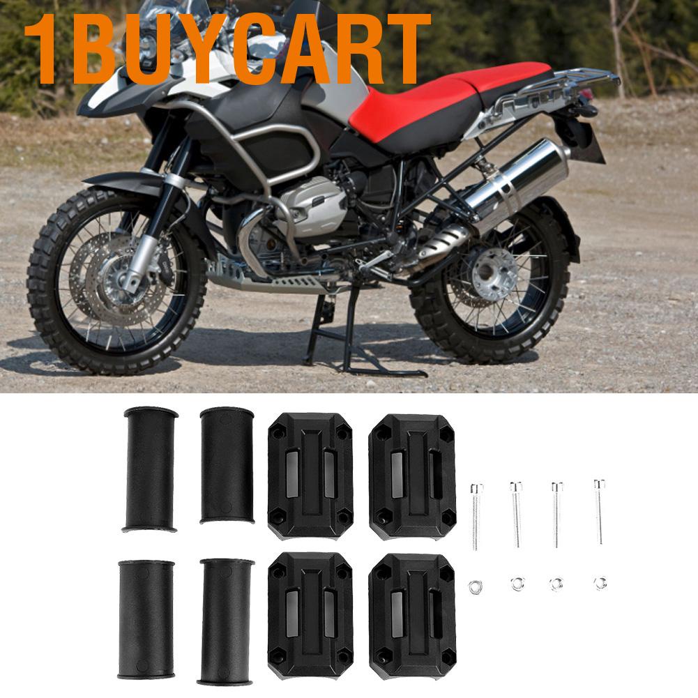 1buycart Engine Bumper Block  Wearproof Antiaging Motorbike Guard ABS Universal 1 Pair Black for Decor