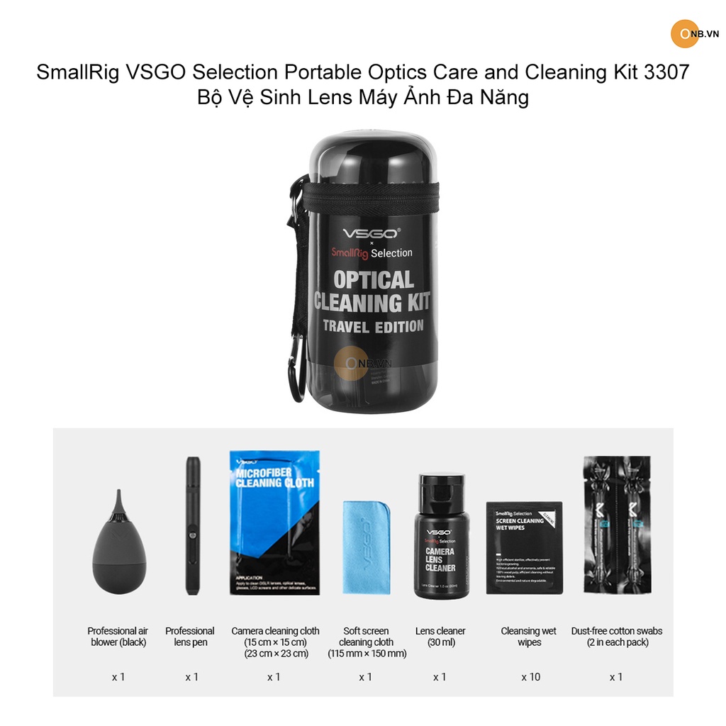 SmallRig VSGO Cleaning Kit 3307 - Bộ Vệ Sinh Ốnh Kính Máy Ảnh Đa Năng