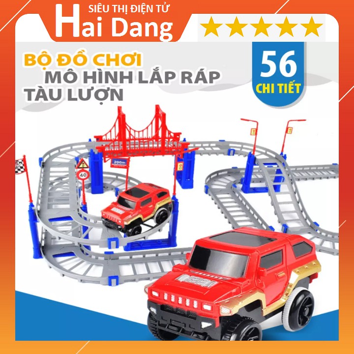 Bộ Lắp Ráp Xếp Hình, Đường Đua Ôtô 56 Chi Tiết Đồ Chơi Sáng Tạo Lắp Ráp Cực Kỳ Hấp Dẫn - Cho Bé Yêu Của Bạn