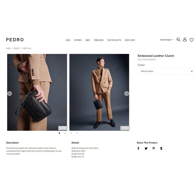 Clutch PEDR0 chuẩn sang chảnh for men