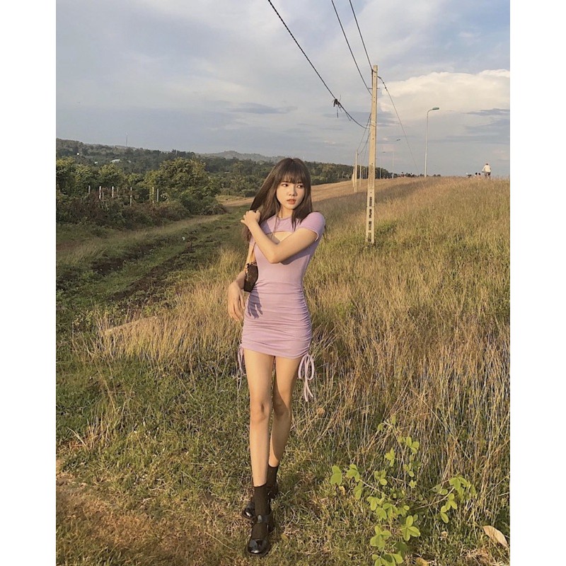 Đầm khoét rút dây I Hhvintage