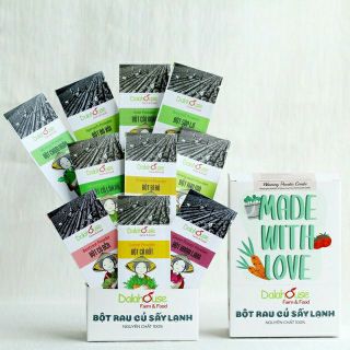 Bột rau củ sấy lạnh cho bé ăn dặm nhiều vị, gói nhỏ tiện lợi