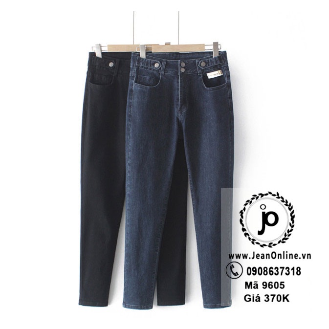 BIGSIZE NỮ: Quần jean skinny 2 nút