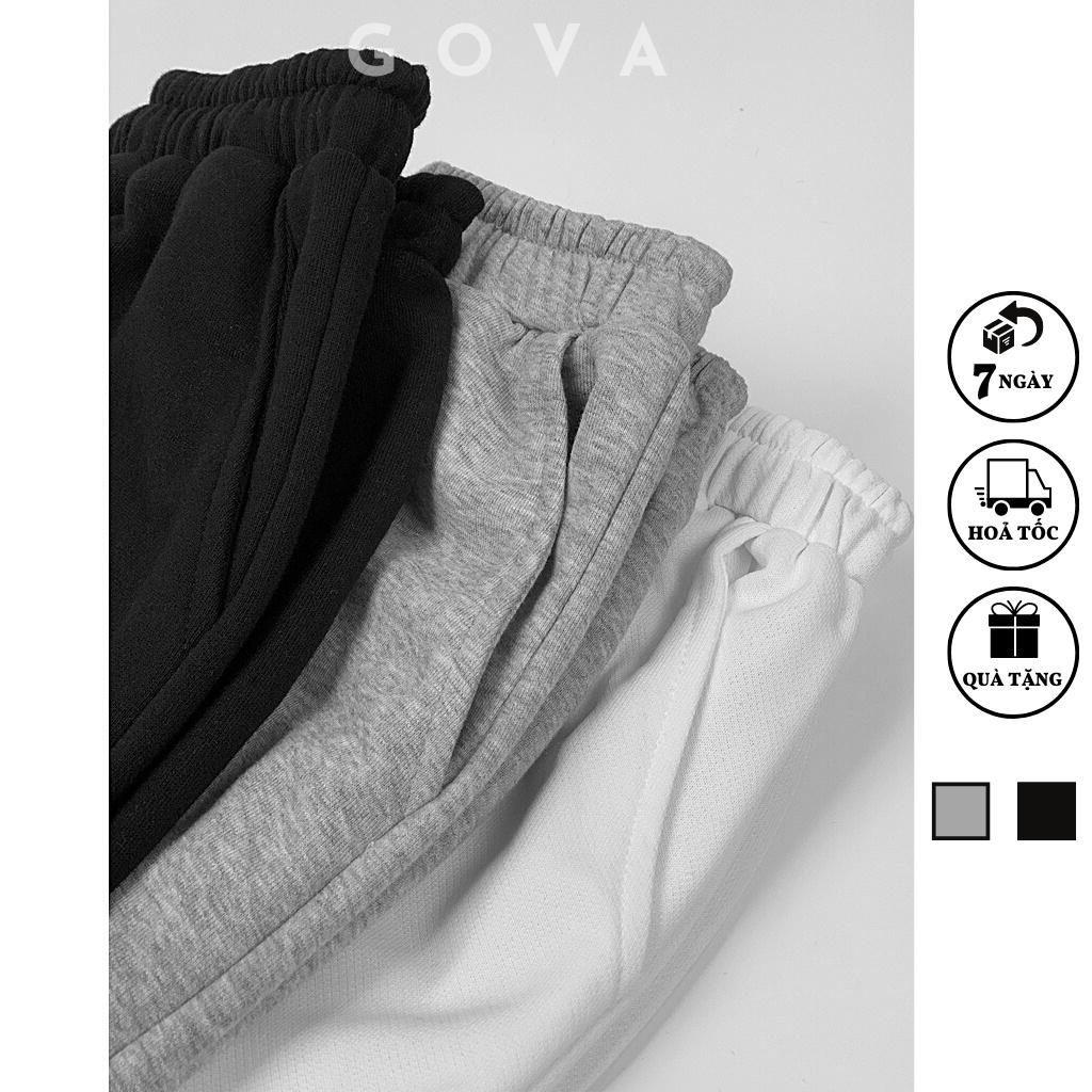 Quần Short NỈ DA CÁ Unisex  Quần Đùi Chất Nỉ Da Cá Nam Nữ Đều Mặc Được Basic GOVA