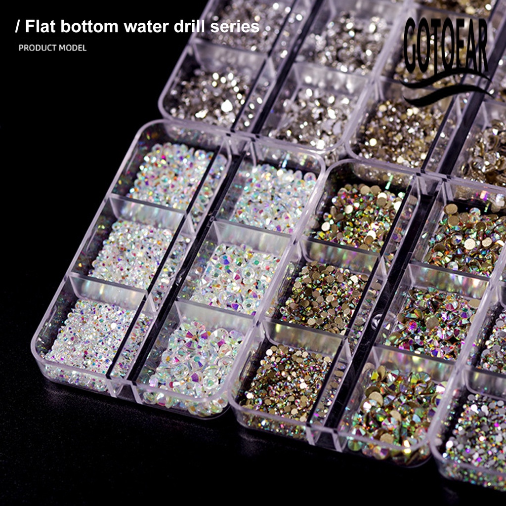 Hộp 1688 Hạt Đá 6 Ngăn Dùng Trang Trí Móng Tay / Kính DIY