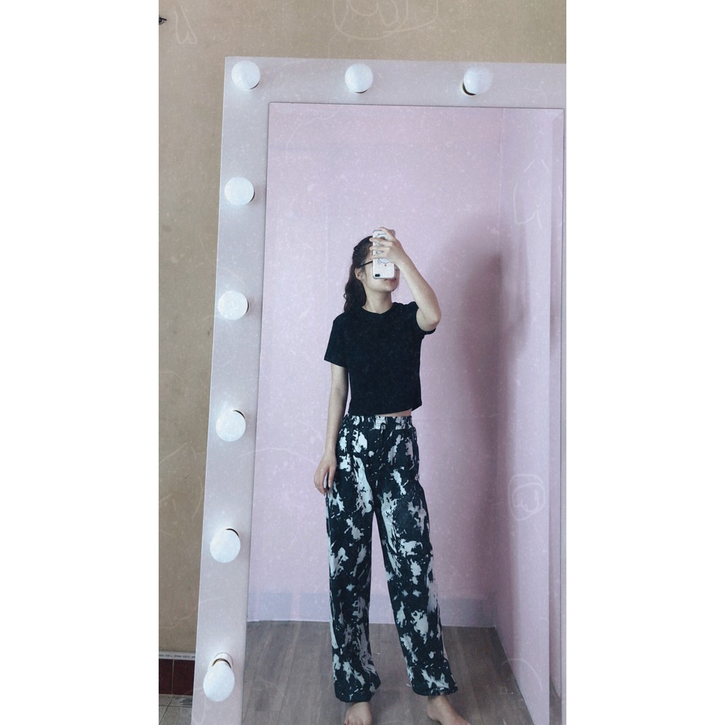 Quần jogger loang cạp cao co dãn dáng rộng phong cách ulzzang - Guchi Store | BigBuy360 - bigbuy360.vn