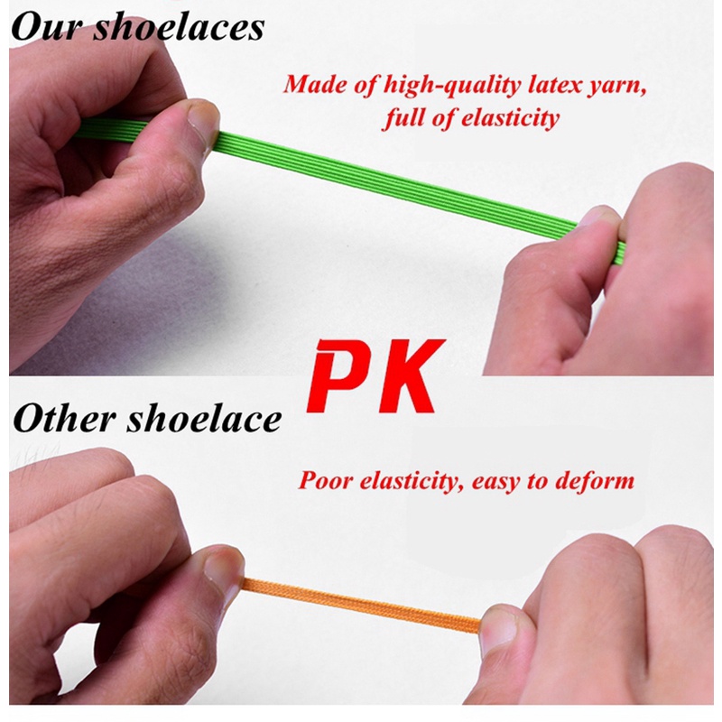 1 Cặp Dây Giày Thể Thao Không Cần Buộc Co Giãn Cho Người Lớn Và Trẻ Em 1 Giây