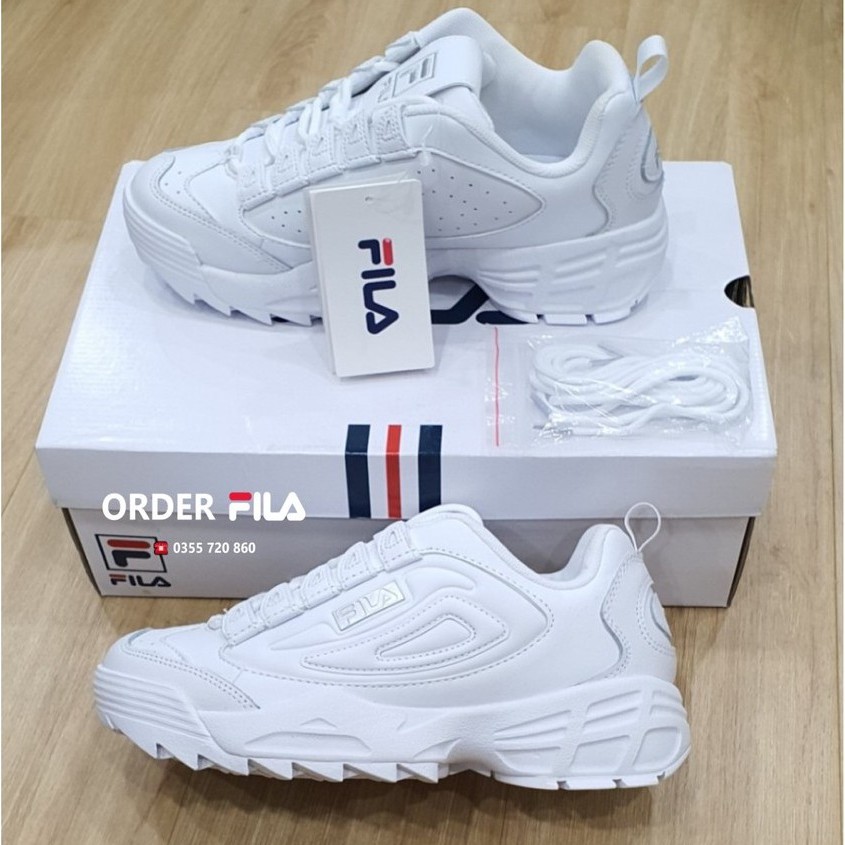 Giày Sneaker Thể Thao Nam Nữ FILA DISRUPTOR III WHITE Chính Hãng 100%
