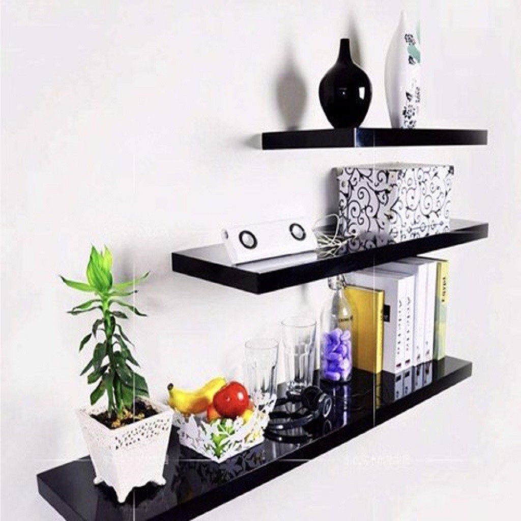 Kệ gỗ treo tường 🎀FREESHIP🎀 kệ treo tường 3 thanh ngang