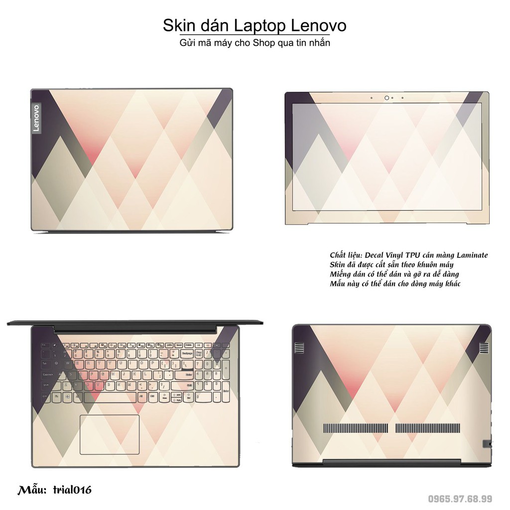 Skin dán Laptop Lenovo in hình Đa giác _nhiều mẫu 3 (inbox mã máy cho Shop)