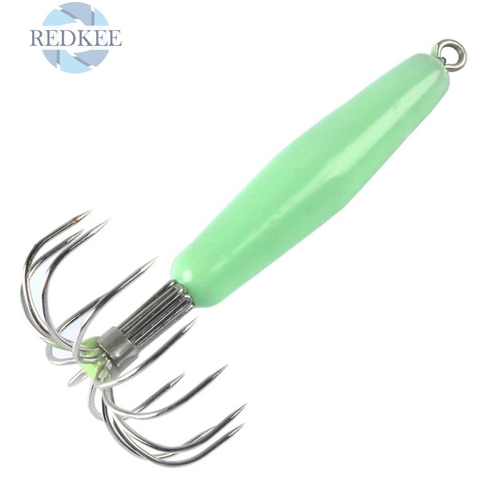 Mồi Câu Cá Giả Hình Mực Dạ Quang 12 Móng