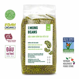Đậu xanh hữu cơ (giống bản địa hạt nhỏ) - Túi 1kg