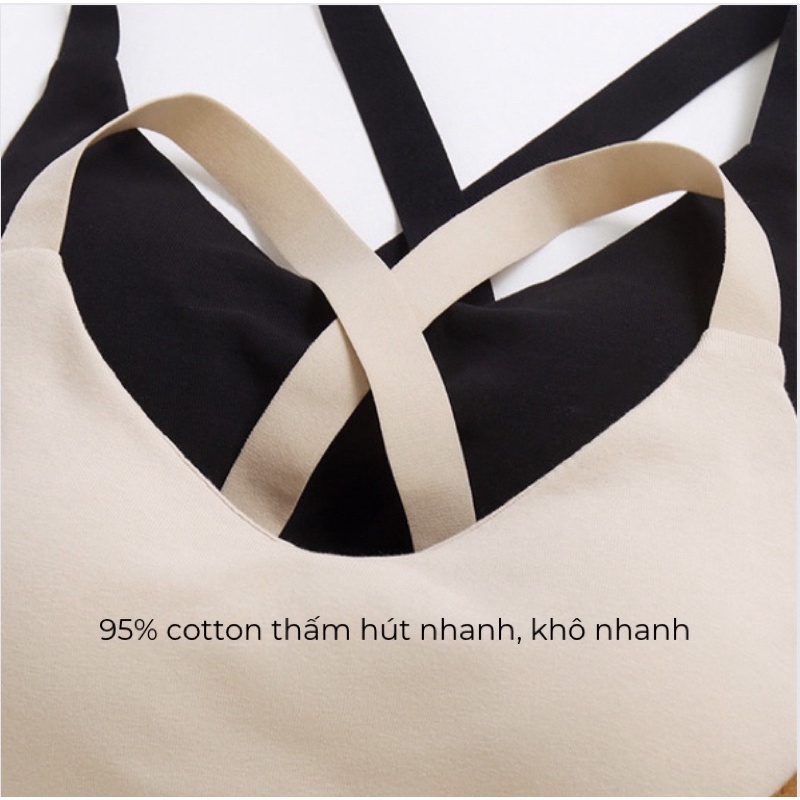 Áo tập gym cotton modal mút liền dòng HIGHTECH [CÓ SIZE] BRA50