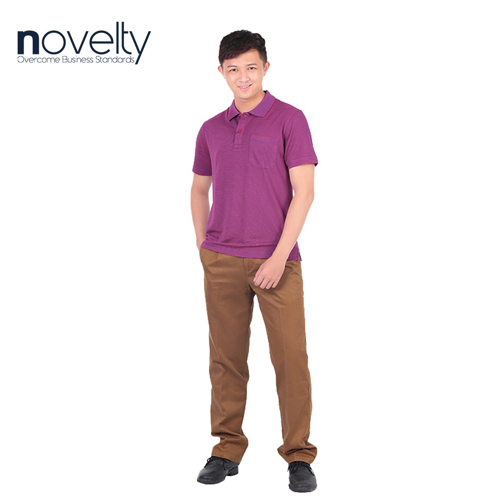 Áo thun polo nam Novelty có túi kẻ sọc 170130N
