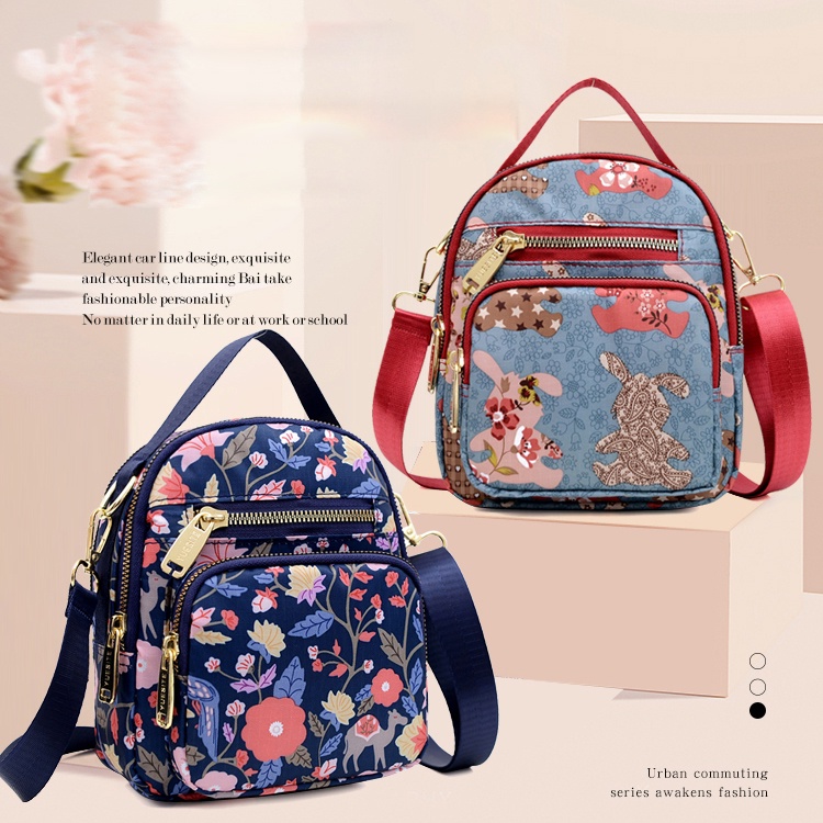 Túi Đeo Chéo Vai Bằng Vải Canvas Phong Cách Mới Dễ Phối Đồ Thời Trang Dành Cho Nữ