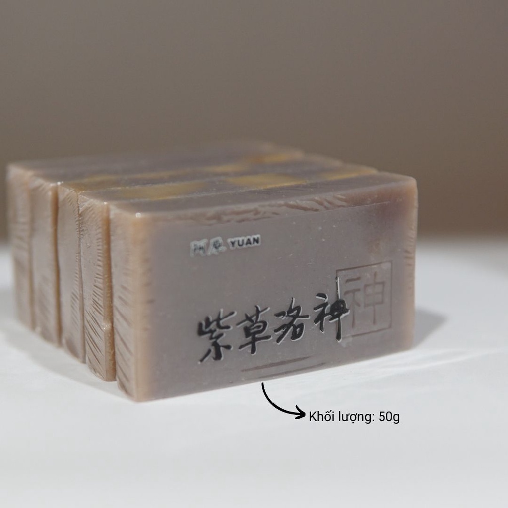 Xà phòng sạch sâu phục hồi da viêm mụn trứng cá YUAN Đài Loan Tử Thảo và Lạc Thần Purple Gromwell Acne Soap - 50g