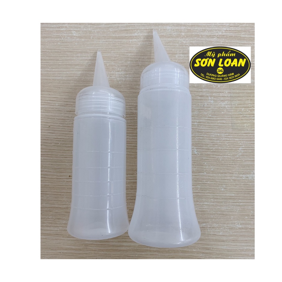 [GIÁ SỐC]Bình Tra nước Dập uốn tóc, Bình Nhựa Tra Thuốc uốn tóc 150ml, 260ml