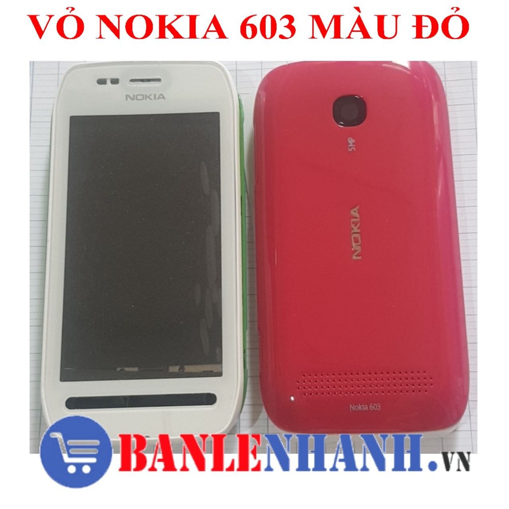 VỎ NOKIA 603 MÀU ĐỎ