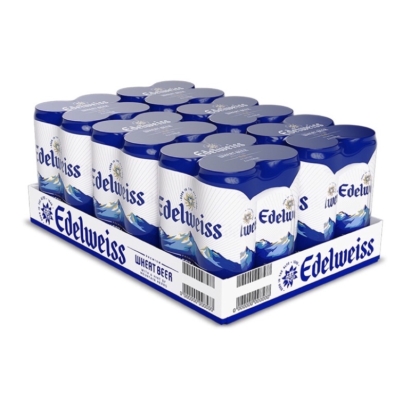 Thùng 24 lon bia tuyết Edelweiss 330ml