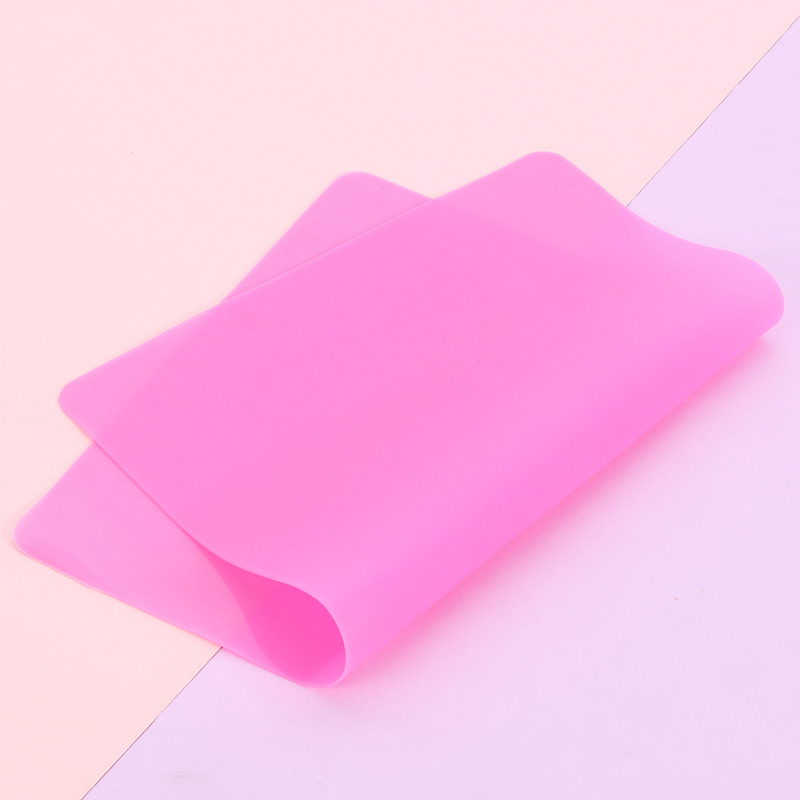 Miếng lót nướng bánh bằng silicon màu hồng chống trượt chống thấm nước kích thước 40*30cm tiện dụng
