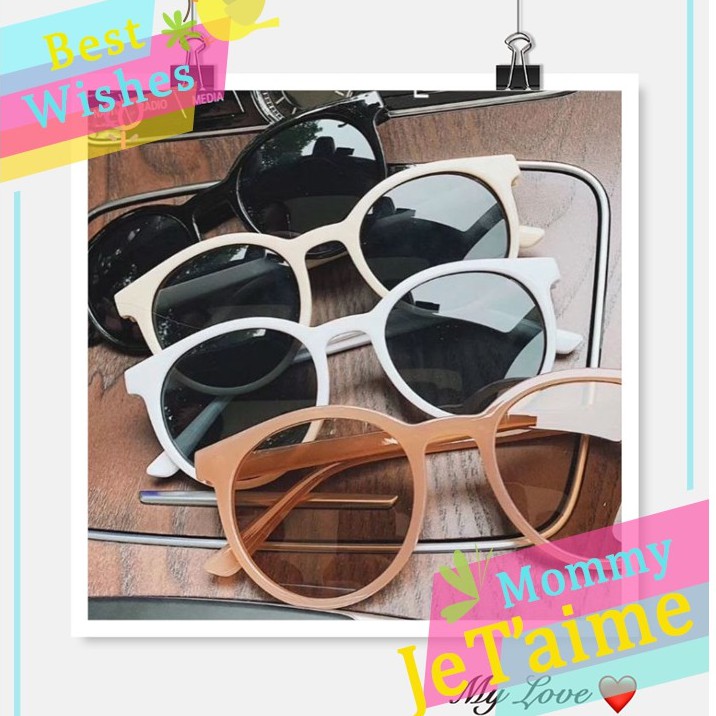 Kính Mát Gọng Tròn Cổ Điển Cho Nữ