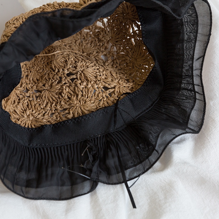 Nón Vành Rộng Phối Ren Phong Cách Nhật Bản Thời Trang Cho Nữ