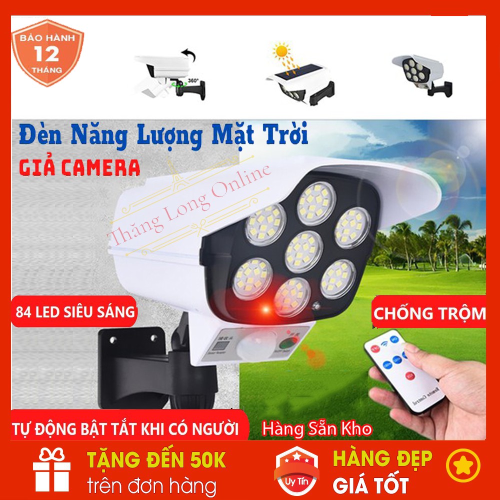 Đèn Năng Lượng Mặt Trời Giả Camera Chống Nước - Tự Động Bật Tắt Chống Trộm - Có Điều Khiển Cảm Biến