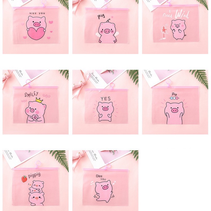 [Hàng xịn] Túi zip đựng mỹ phẩm , dụng cụ học sinh hình heo hồng sành điệu VPP153SP1 | BigBuy360 - bigbuy360.vn