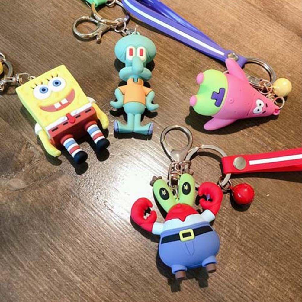 Aaron1 Móc Khóa Hình Búp Bê Hoạt Hình SpongeBob Ba Chiều Cho Bé Gái