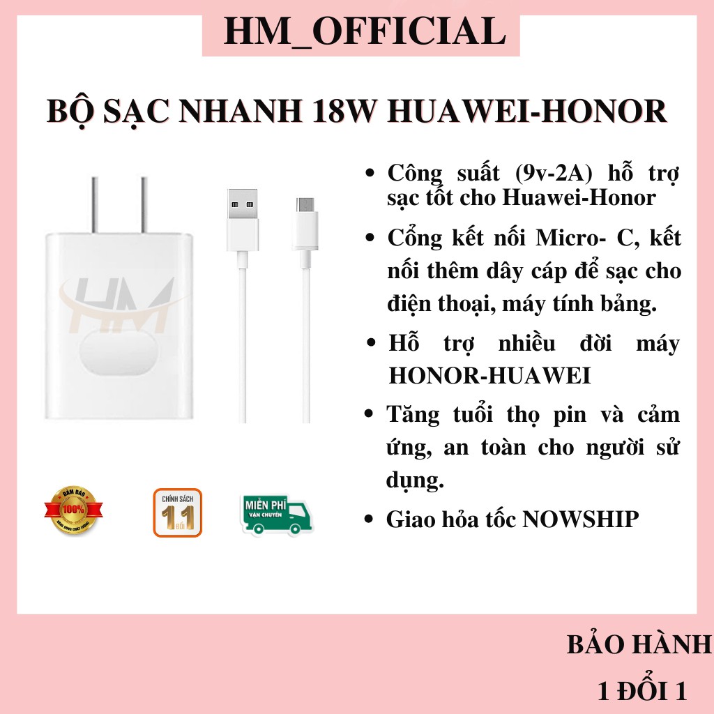 HCM BỘ SẠC NHANH HUAWEI,HONOR 1 ĐỔI 1