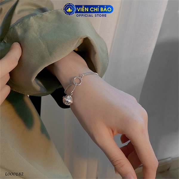 Lắc tay bạc nữ chuông chất liệu bạc Ý 925 thời trang phụ kiện trang sức nữ Viễn Chí Bảo L000182