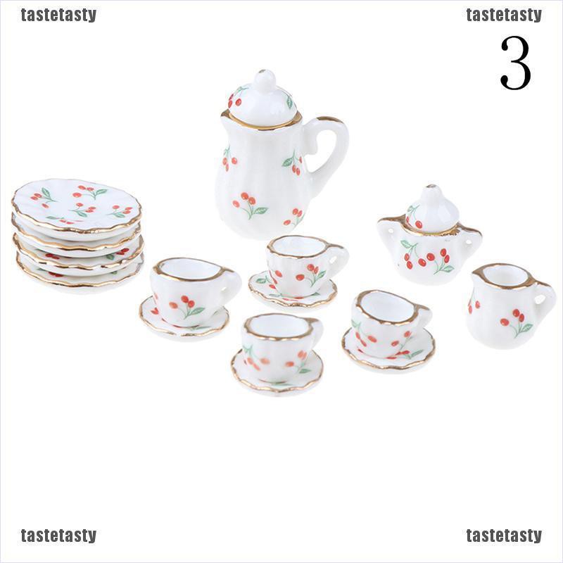 Set 15 Ly Uống Trà Mini Tỉ Lệ 1: 12 Trang Trí Nhà Búp Bê