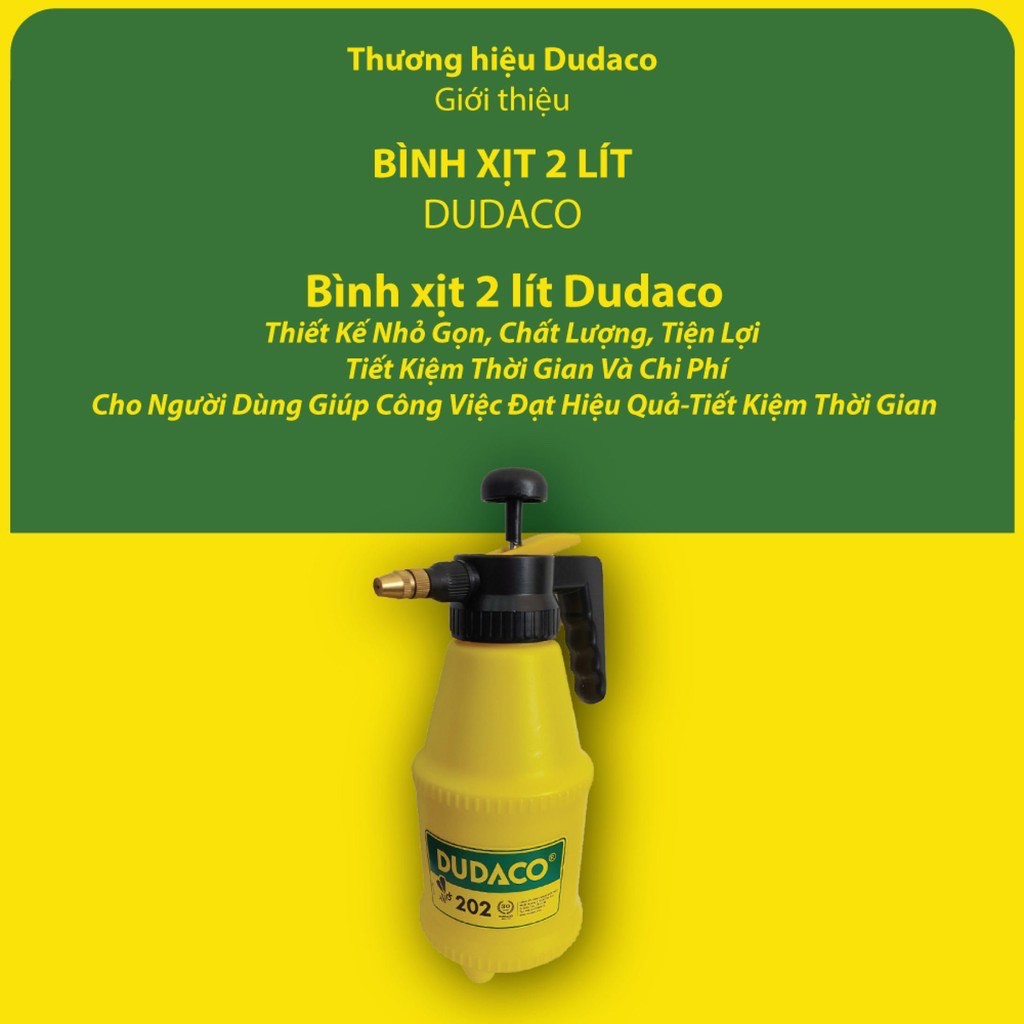 Bình Xịt, Bình Tưới Cây DUDACO 2 Lít màu vàng