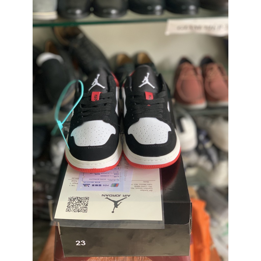 [ J6 FREE SHIP ] giày thể thao nam nữ đỏ đen tặng kèm bill box